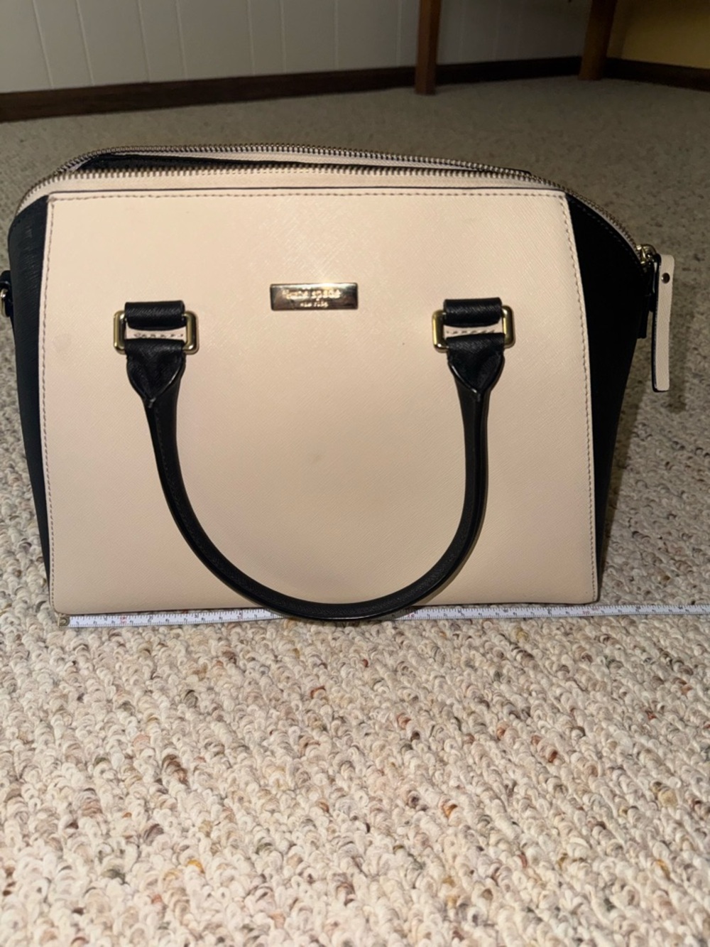 Kate Spade Tilden Place Pippa Almondine/Black Handbag - Picture 8 of 11
